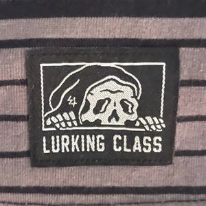 Brand New LURKING CLASS crew neck sweatshirt embroidered skeleton skateboard L